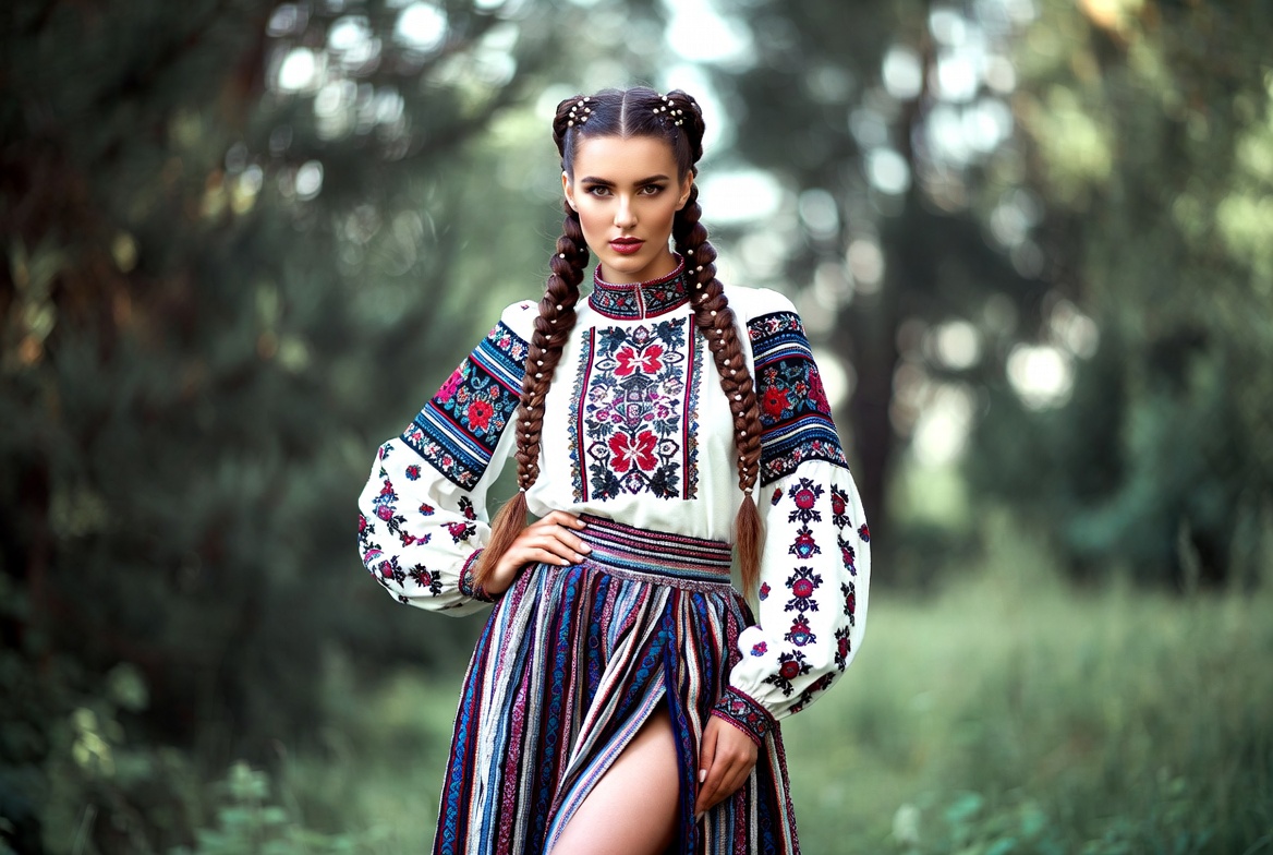 Slavic woman fashion trend